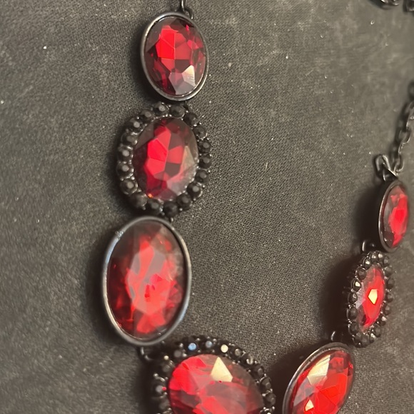 Beautiful red and black necklace signed RMN - Picture 7 of 9